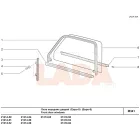 21214 Niva első ajtó ablak gumitömítés bársonyos gumi és külső belső vízlehúzó párban