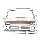 Niva motorháztető légterelő bogárvédő tuning