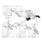 Kalina 2 - Granta bal odali motortartó konzol Avtovaz