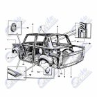 Trabant 601 bal hátsó doblemez külső javítóív