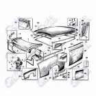 Trabant 601 csomagtér tető gumitömítés