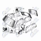 Trabant 601 ablakvezető gumisín bársonyos gumi