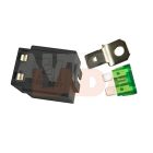 Füles rélé 12 V 30 A 4 lábú cserélhető 30 Amperes biztosítékkel és kivehető füllel