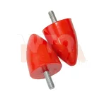 402 Moszkvics alsó lengőkar ütközőgumi piros poliuretán párban