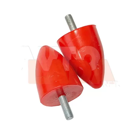 402 Moszkvics alsó lengőkar ütközőgumi piros poliuretán párban