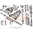 402 Moszkvics alsó lengőkar ütközőgumi piros poliuretán párban