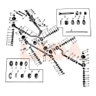 412 Moszkvics kormánymű segédbak kúpos gumipersely garnitúra