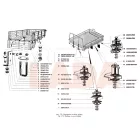 UAZ 452 karosszéria rögzítő garnitúra fehér poliuretán párnákkal