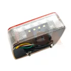 Utánfutó 4 funkciós lámpa rendszámvilágítással - LED 12V 24 V - színes búrával