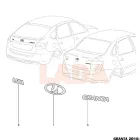 Lada Granta - Kalina öntapadós embléma króm