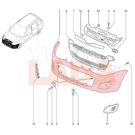 Kalina 2 első lökhárító