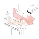 Kalina 2 Hatchback hátsó lökhárító tolató szenzor nélküli