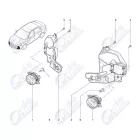 Lada Vesta sedan első lökhárító ködlámpa tartókeret merevítő jobb
