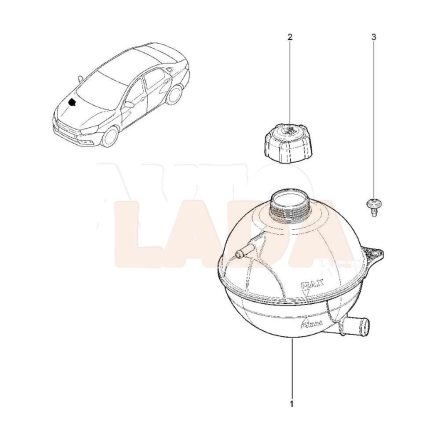 Lada Vesta kiegyenlítő tartály Avtovaz