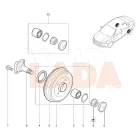 Lada Vesta fékdob csapággyal szerelve és ABS gyűrűvel Utángyártott