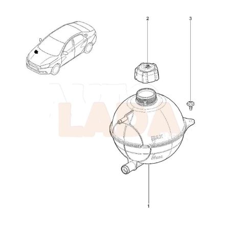 Lada Vesta kiegyenlítő tartály Avtovaz