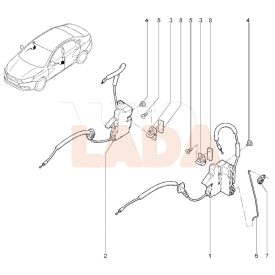 Lada Vesta jobb első elektromos ajtózárszerkezet Avtovaz