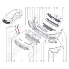 Lada Vesta Sedan első lökhárító jobb oldali króm lámpa díszbetét felső rész