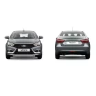 Lada Vesta Sedan első lökhárító jobb oldali króm lámpa díszbetét felső rész