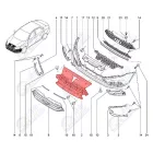 Lada Vesta Sedan első lökhárító hűtődíszrács középső takaró műanyag betét