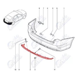 Lada Vesta Sedan hátsó lökhárító alsó betét Avtovaz