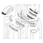 Lada Vesta Sedan első lökhárító jobb oldali króm lámpa díszbetét alsó rész