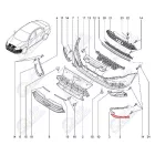 Lada Vesta Sedan első lökhárító bal oldali króm lámpa díszbetét alsó rész