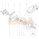 Lada Vesta hátsó kerékagy csapággyal és ABS gyűrűvel komplett orosz