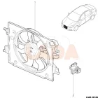 Lada Vesta hűtőradiátor elektromos ventilátor