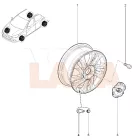 Lada Vesta aluminium felni nagy felnikupak 10 ágú felnihez