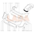Kalina 2 Cross hátsó lökhárító - tolató szenzor nélküli