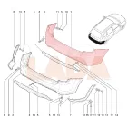 Kalina 2 Kombi hátsó lökhárító tolató szenzor helye kialakítva