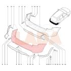Kalina 2 Cross hátsó lökhárító - tolató szenzor helye kialakítva