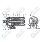 Moszkvics 2140 külső ellenállással szerelt gyújtótrafó 12V B115 trafó