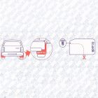 Univerzális méretrevágható sárfogó merev kék Sparco garnitúra