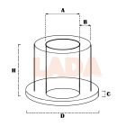 Zsuk laprugó gumi szilent rugópersely magas