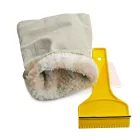 Műanyag jégkaparó lehúzógumival és bélelt börkesztyűvel több színben