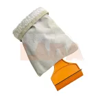 Műanyag jégkaparó lehúzógumival és bélelt börkesztyűvel több színben