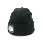 Sapka fekete - usb-s ujratölthető led lámpával