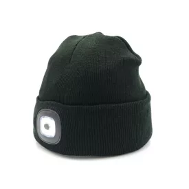 Sapka fekete - usb-s ujratölthető led lámpával