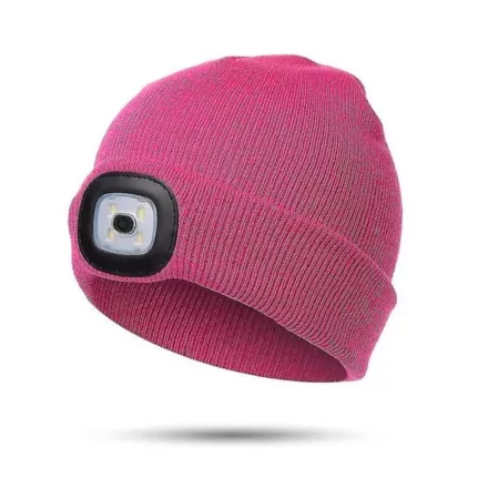 Sapka Pink- usb-s ujratölthető led lámpával