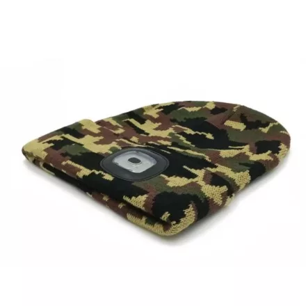 Sapka terepmintás - usb-s ujratölthető led lámpával