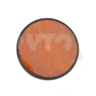 Kerek sárga fényvisszaverő prizma csavaros felfogatású