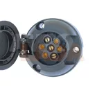 Utánfutó műanyag csatlakozó 7 pólusú aljzat dugalj